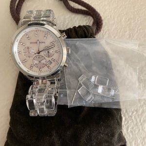 Michael Kors Clear/silver watch